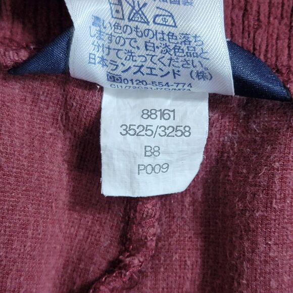 Lands End Pants Womens 3XP 24 - 26 Burgundy Corduroy Elastic Waist Pull-On - Picture 13 of 13